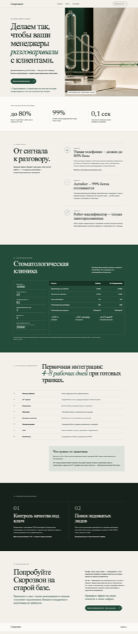 Первый экран тихой премиальной версии Скорозвона